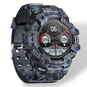 NEW- FACTORY SEALED LC21 1.32INCH SCREEN IPHONE/ANDROID SMART WATCH - BLUE CAMO